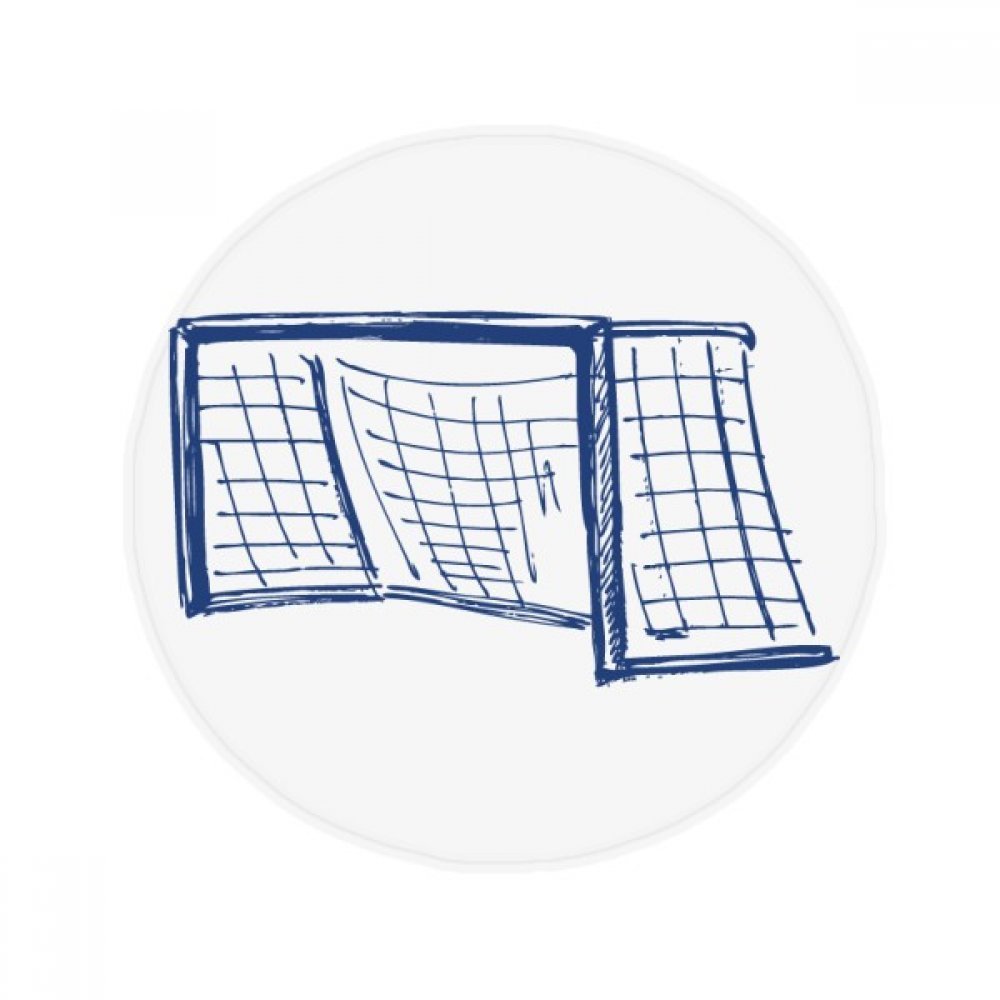 Tapis bleu football anti-dérapant pour sécuriser le sol de la salle de bain