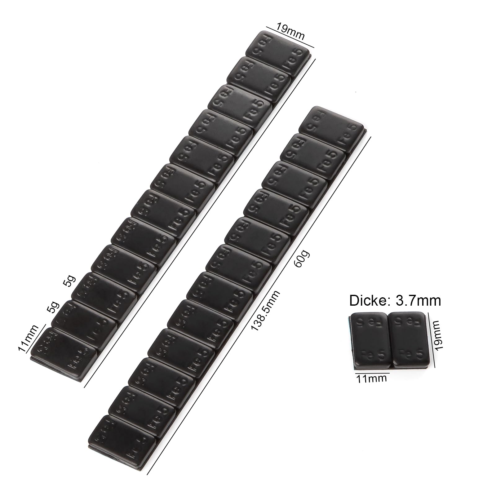 Set Pesi Per Equilibratura Ruote Auto - 225 Pezzi Da 5g A 30g | In Zinco Rivestito Per Cerchioni In Acciaio - Foto 12