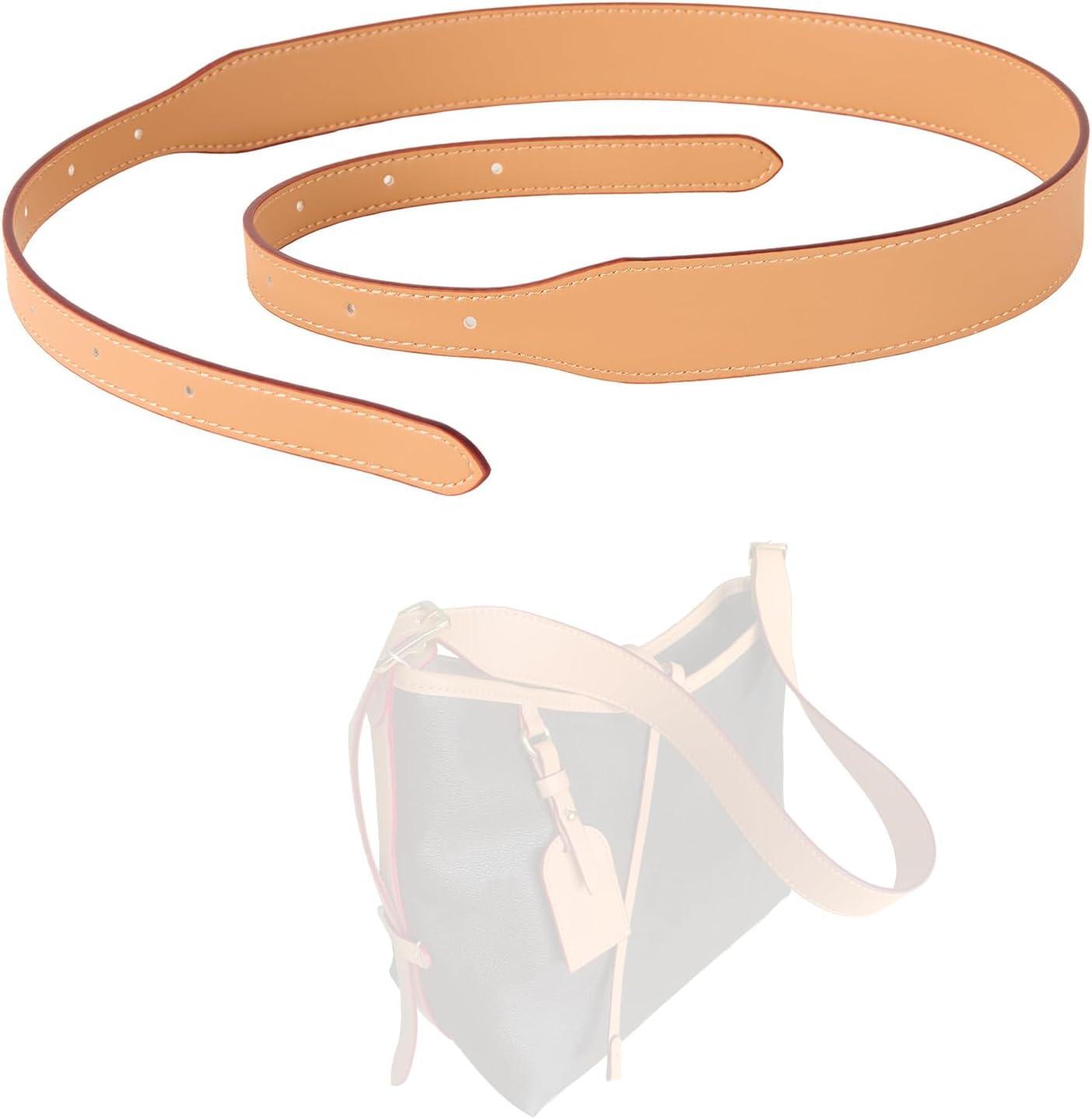 Genuine Vachetta Leather Crossbody Strap Genuine Leather Adjustable Replacement Strap for Shoulder Bag Handbag Purse