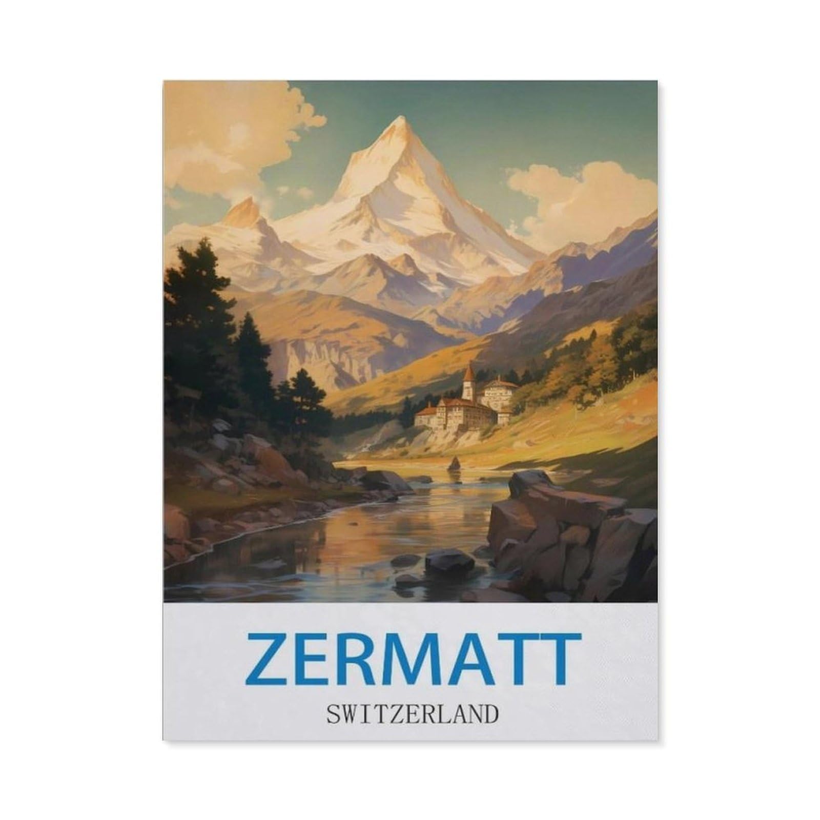 BEAYODKP DIY Diamond Painting，Zermatt Switzerland（50x60cm）