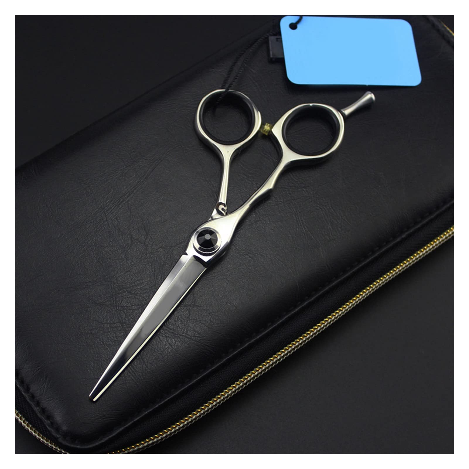 Outils de coiffure Ciseaux de coupe de cheveux pour main gauche, pour salon de coiffure, ciseaux de coupe de cheveux (couleur : coupe sans étui) (coupe ajouter un étui B)