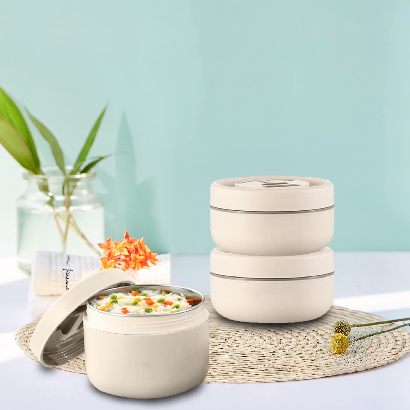 304ステンレス鋼 保温弁当箱 3容器付き*4 Amazon｜Tookss 保温弁当箱 お弁当箱 大容量 シングル/ダブル/3/4