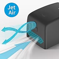 Vista 5 de AIKE UL aprobado compacto Jet secador de manos con cable duro, 1350W 120V negro mate modelo AK2803D