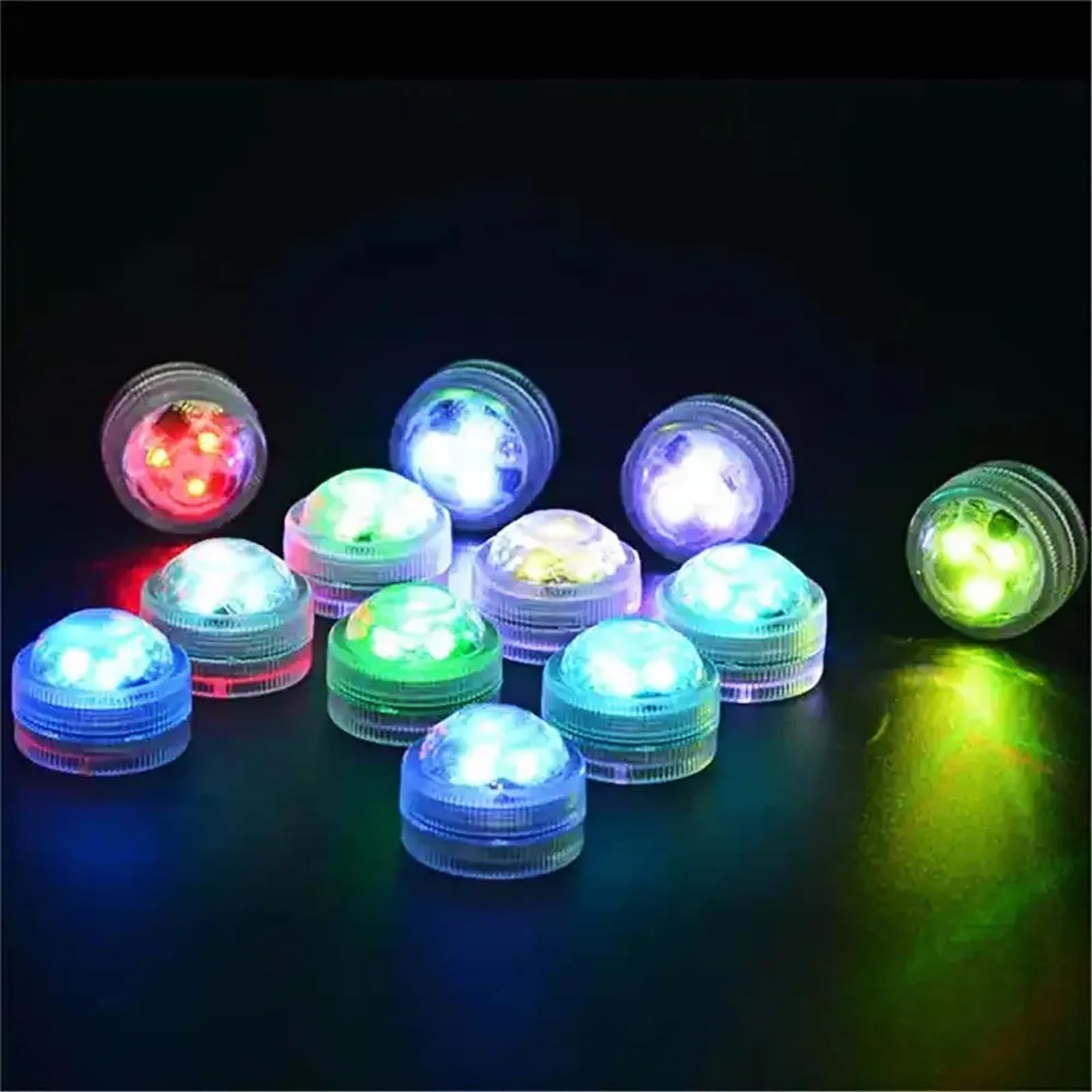 10 Pack Submersible LED Lights, Mini LED Lights Waterproof, Pool Lights Underwater, Tea Light with Remote Control - Image 4