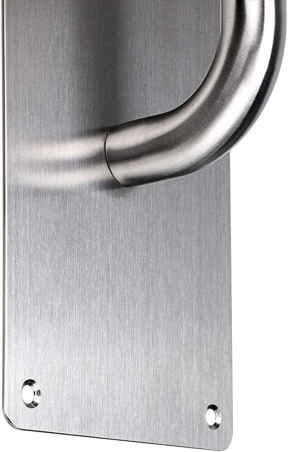 Sumnacon 2 Set 12" Stainess Steel Door Handle Pull & Push Plate - Heavy Duty Gate Handle Bar for Home/Office/Warehouse/Public, Suitable of Wooden/Composite Door with Screws, Brushed