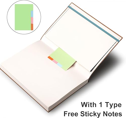 Miniatura 4 de HIUKOOKA Cuaderno de 320 páginas B5 de tapa blanda grande, papel grueso de 3.53 ozm, diario de cuero para escribir, oficina, escuela, negocios,