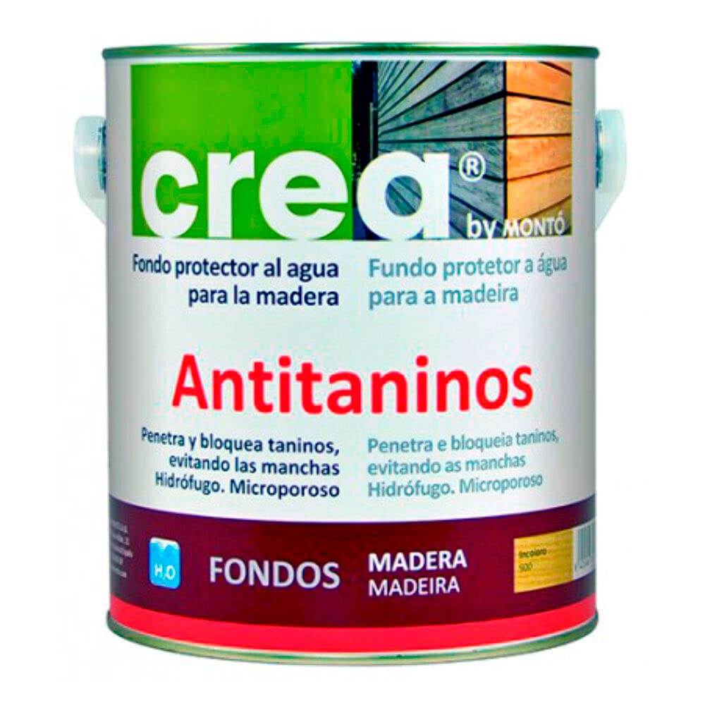 Fondo Protector al Agua Transparente para Maderas. Indicado para Maderas Tropicales y Resinosas. Antitaninos Gama Crea. (10L)