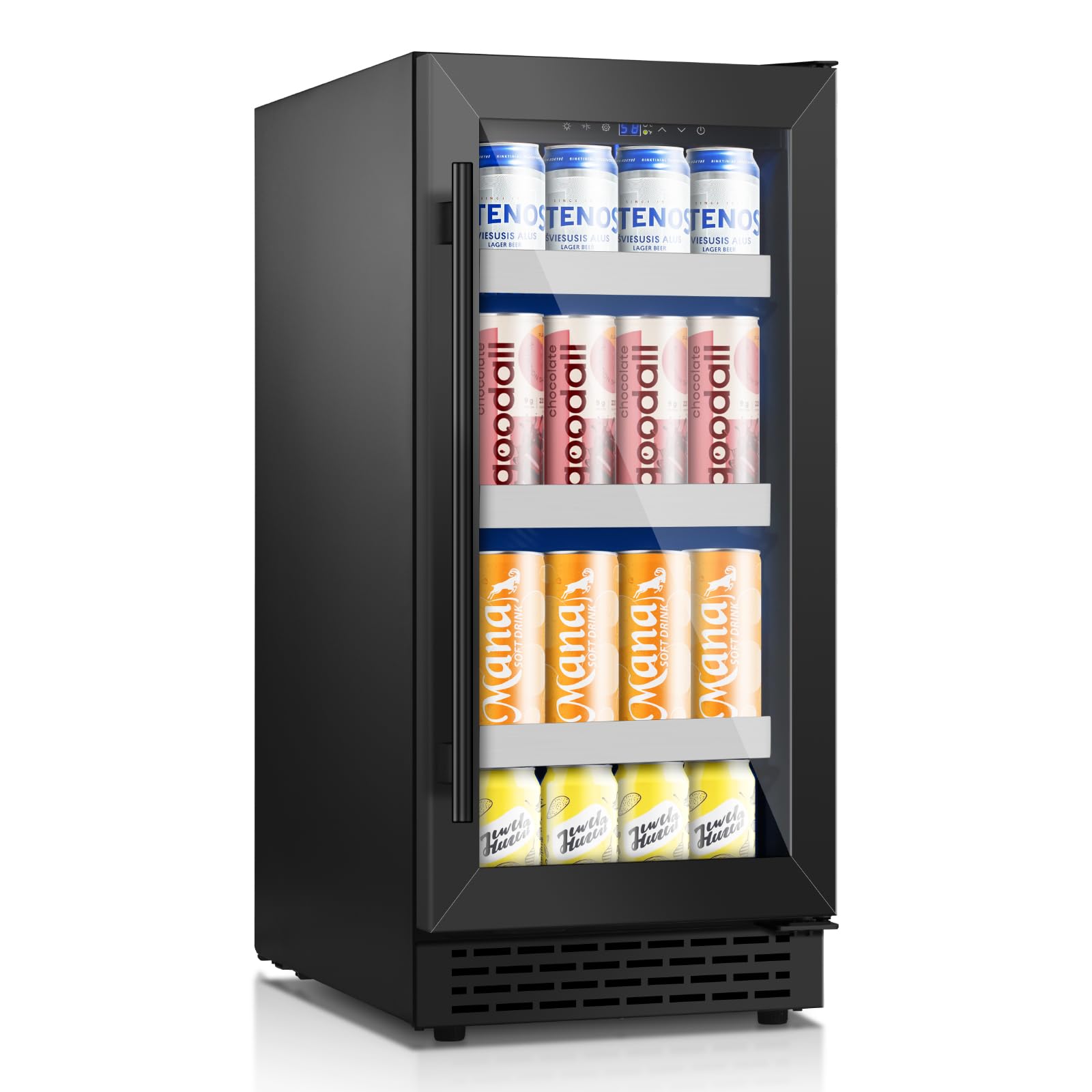 Friduo 15 Inch Black Beverage Refrigerator