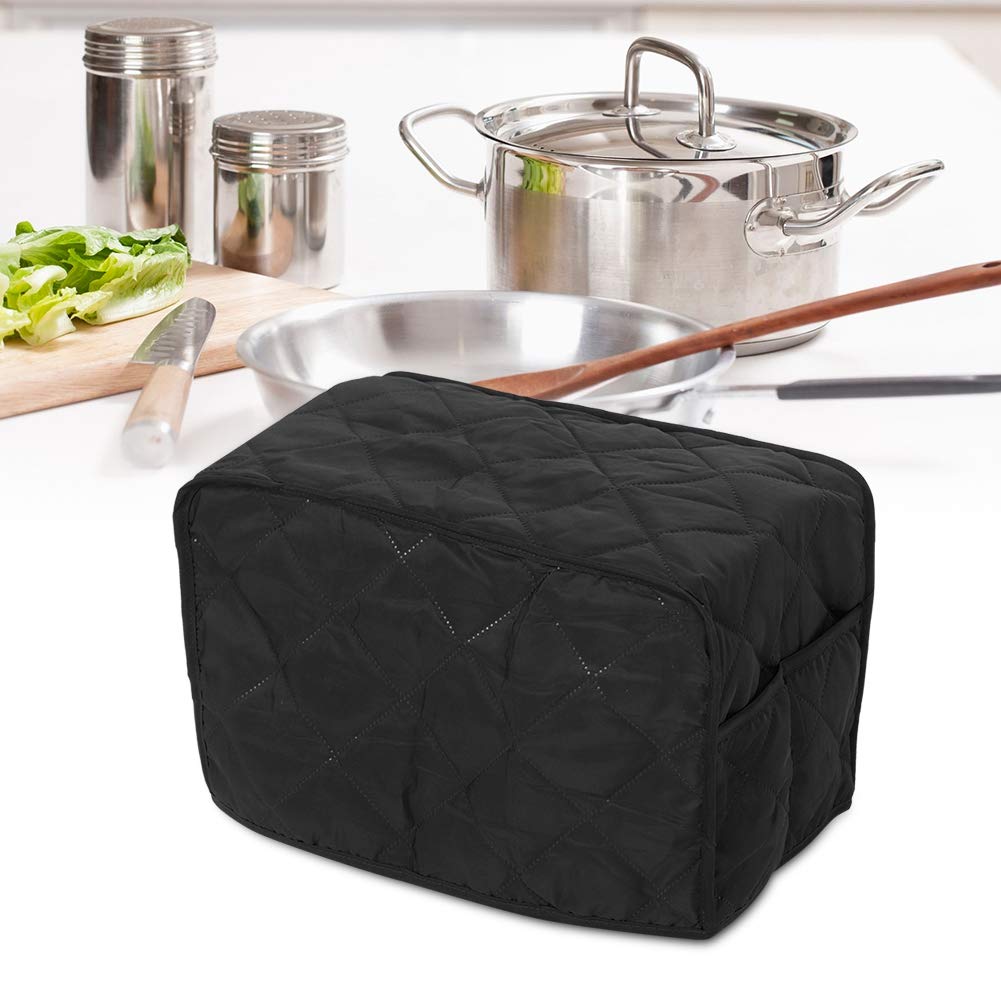 Cooker Cover Protector, Quality Polyester Pongee Electrical Appliances Dust Cover Durable Electrical Appliances Dust Cover(black, 40.6 * 23 * 25.4cm)