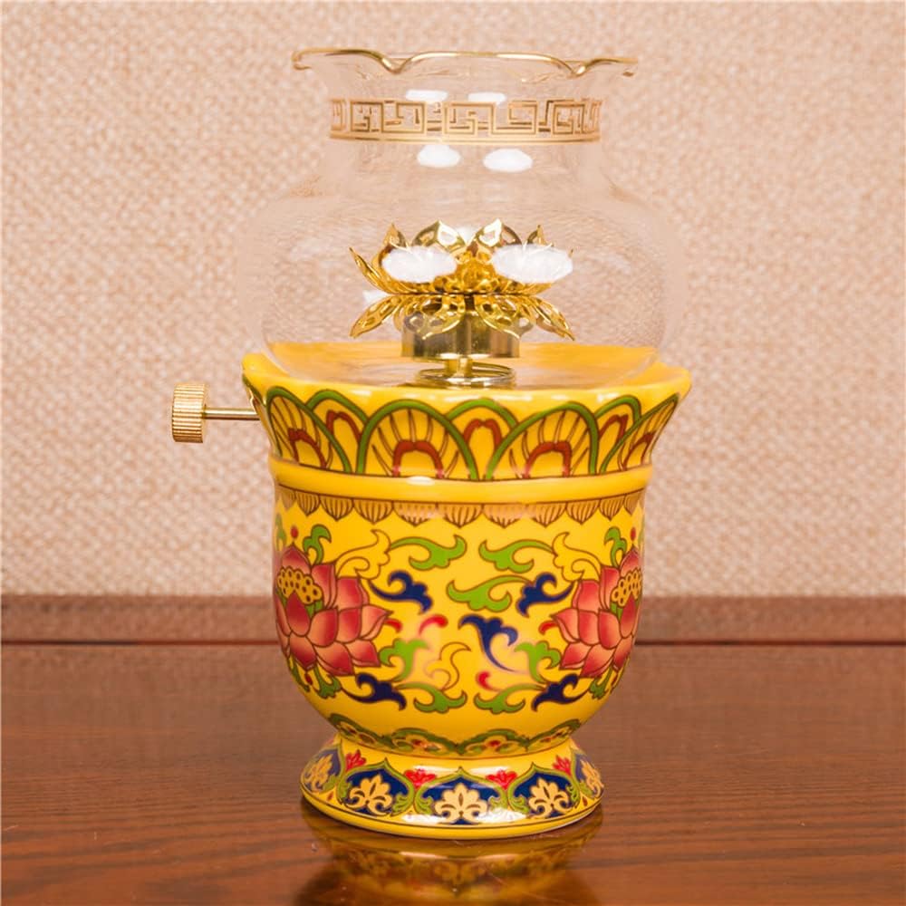 14cm Oil Lamp Buddha Light Butter Lamp Holder Windproof Oil Lamp Buddhist Supplies