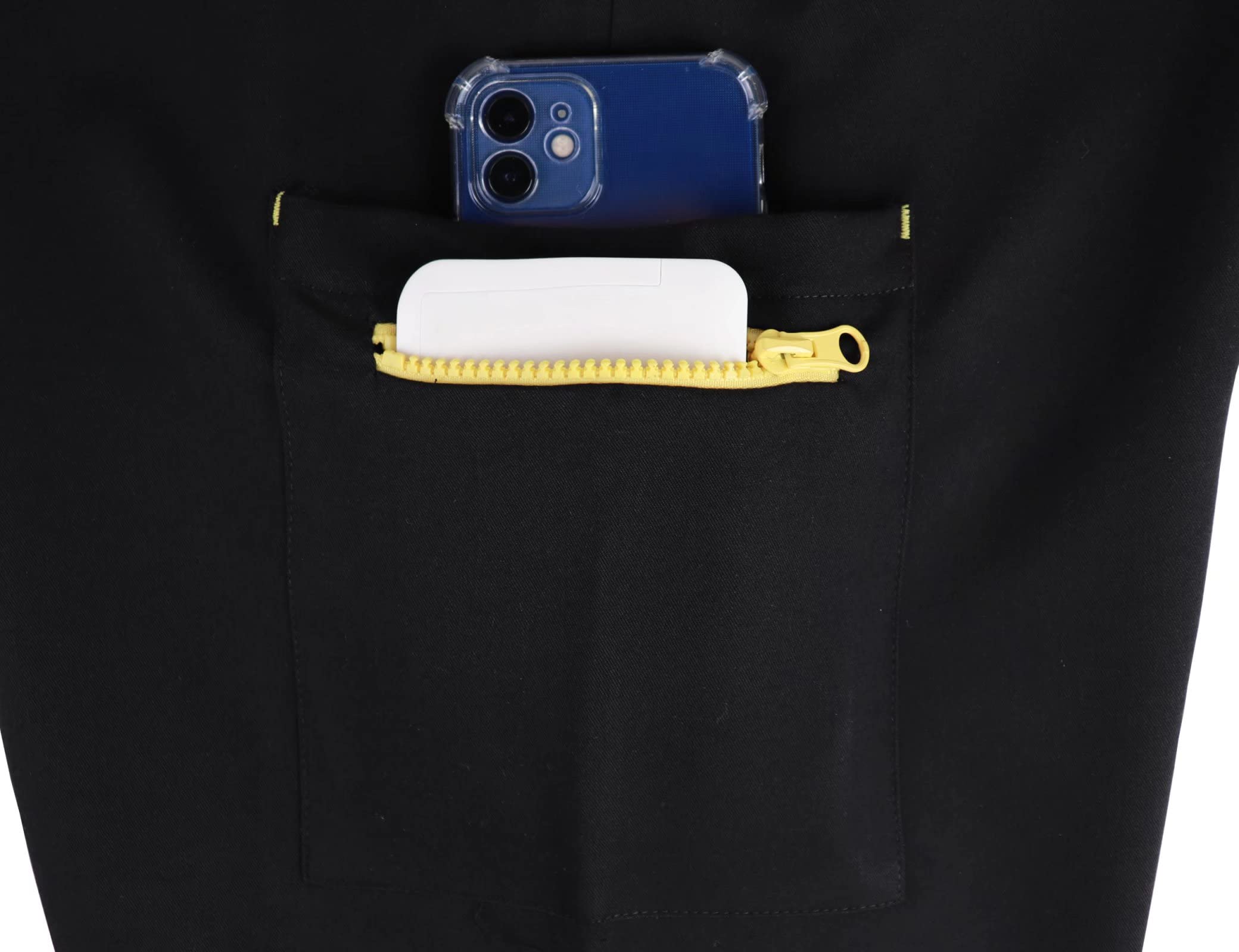 Unisex Pantaloni Medicale Sanitari Elastico 4 Tasche, Pantaloni da Lavoro Uomini e Donne per Medico Infermiere Dentista OSS
