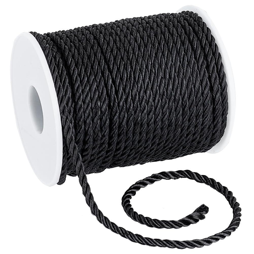Amazon.com: PH PandaHall 3mm 32.8 Yards Black Twisted Rope Trim, 3
