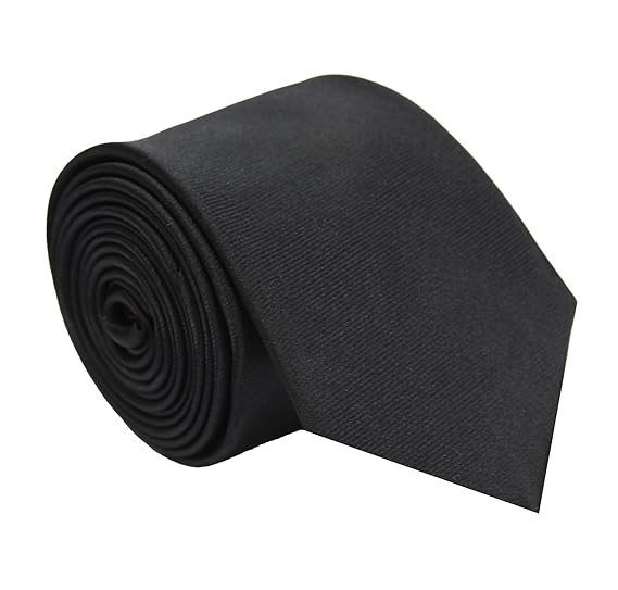 TIE STUDIO Mens Formal Solid Necktie | Satin | Microfiber | Standard Slim | Premium fabric | Superior finishing | Set of 1
