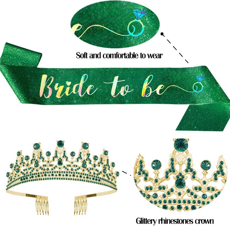 Miniatura 2 de ALRBE TIN Tiara para cumpleaños de mujer, juego de banda y corona de novia para mujeres y niñas, fiesta de cumpleaños
