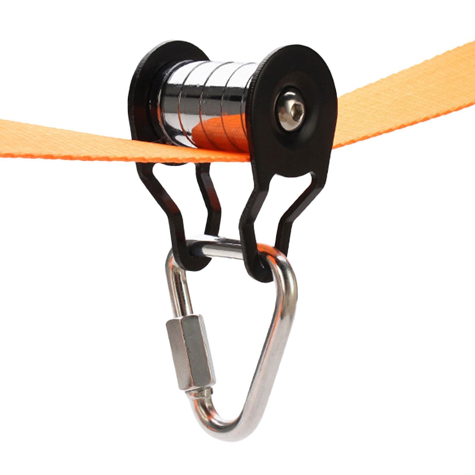 Pully Slacklines, Zip Line Kits For Garden, Ziplines Kit, Robust Pulley With 5 Wheels, Steel Cable Pulley For Slider, Strong Loading,Slider Slacklines Pully Plain Bearing Accessories For Ninja Courses