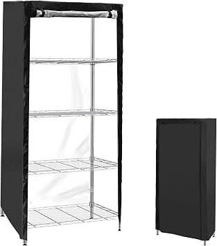 Shelf Cover, Waterproof Storage Shelving Unit Cover, Dustproof Wire Rack Covers with Zipper for Keeping Rack Clean, Indoor Wire Rack Dust Cover, Fits Racks 36" L X 18w X 72h
