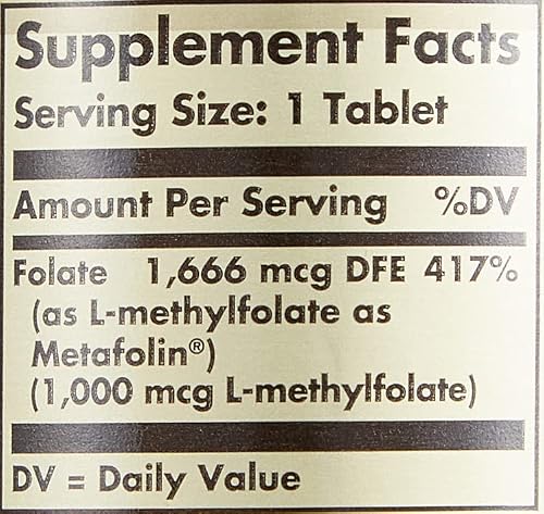 Solgar Folate 1000 Mcg, 60 Tablets - 1000 Mcg Bio-Active Metafolin - Heart Health - Vegan, Gluten Free, Dairy Free, Kosher - 60 Servings #TOP4