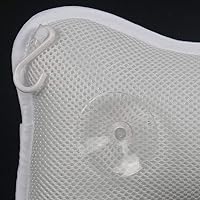Vista 8 de SUPVOX Almohada de baño con ventosas antideslizantes para bañera, baño, spa, cojín para cabeza, cuello y espalda (rosa)