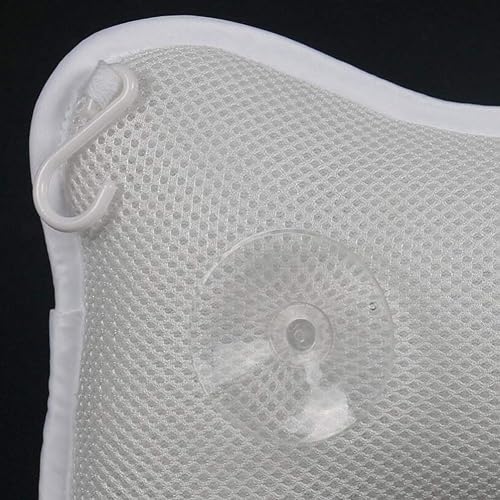 Miniatura 8 de SUPVOX Almohada de baño con ventosas antideslizantes para bañera, baño, spa, cojín para cabeza, cuello y espalda (rosa)