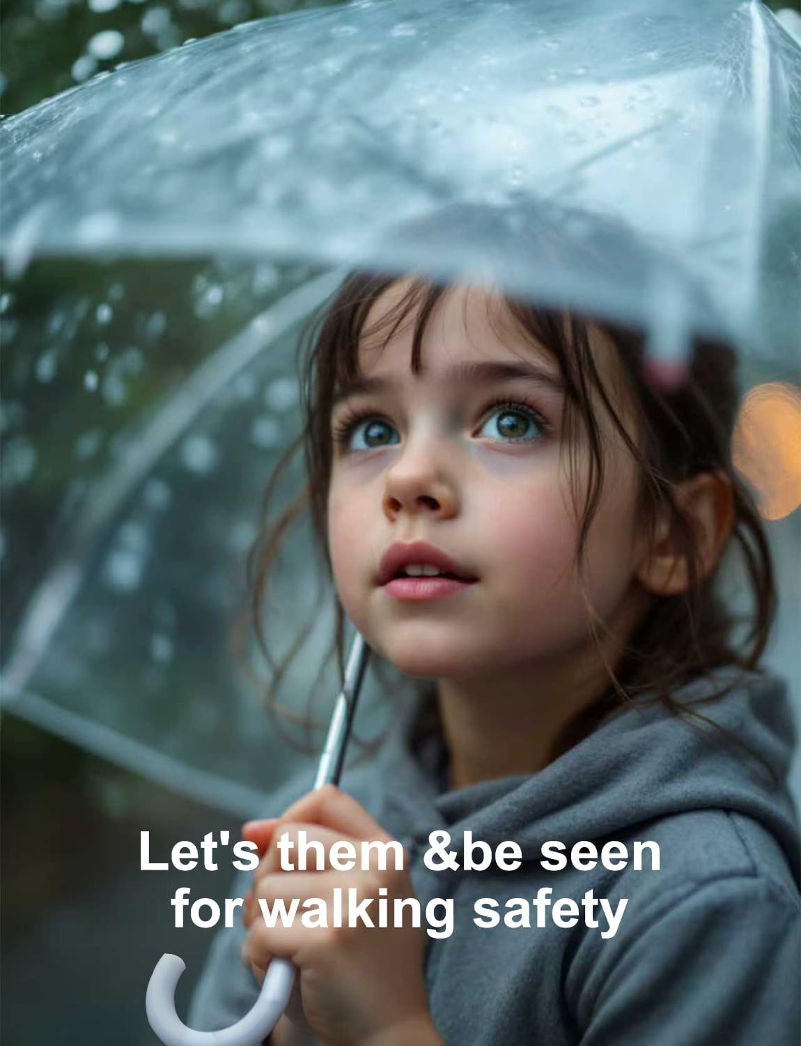 SoulRain Kids Clear Bubble Umbrella for Girls & Boys, Dome Rain & Windproof Umbrella with Durable Fiberglass Frame, Lightweight Stick Design for School, Outdoor & Travel