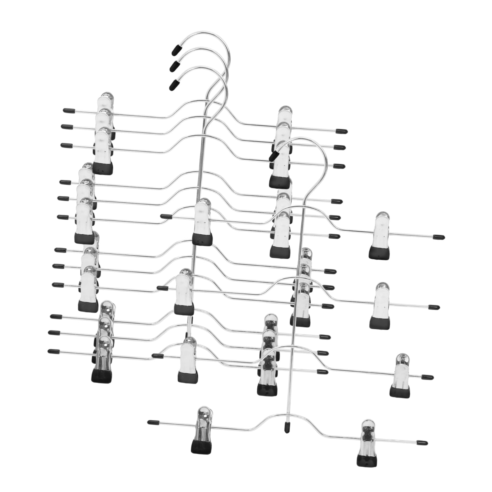 Alipis Unique Skirt Hangers for Pants Space-Saving Anti-Skid Clips 4-Tier Hanger Modern Clothes Organizer