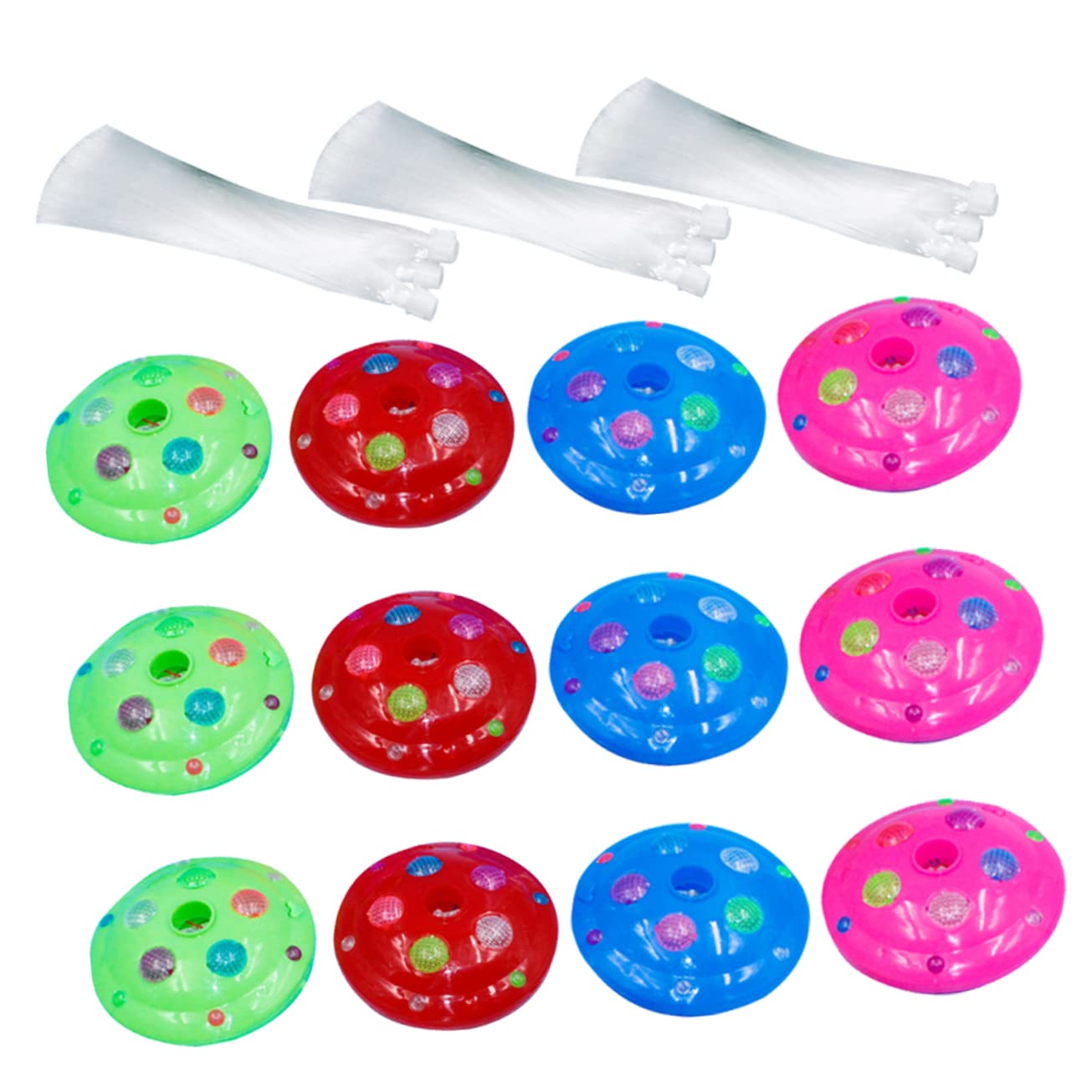 Mikikit 12pcs Color Changing Fiber Optic Lamp Decorative Lights for Parties Weddings and Events Vibrant Atmosphere Light for Home and Festive Occasions