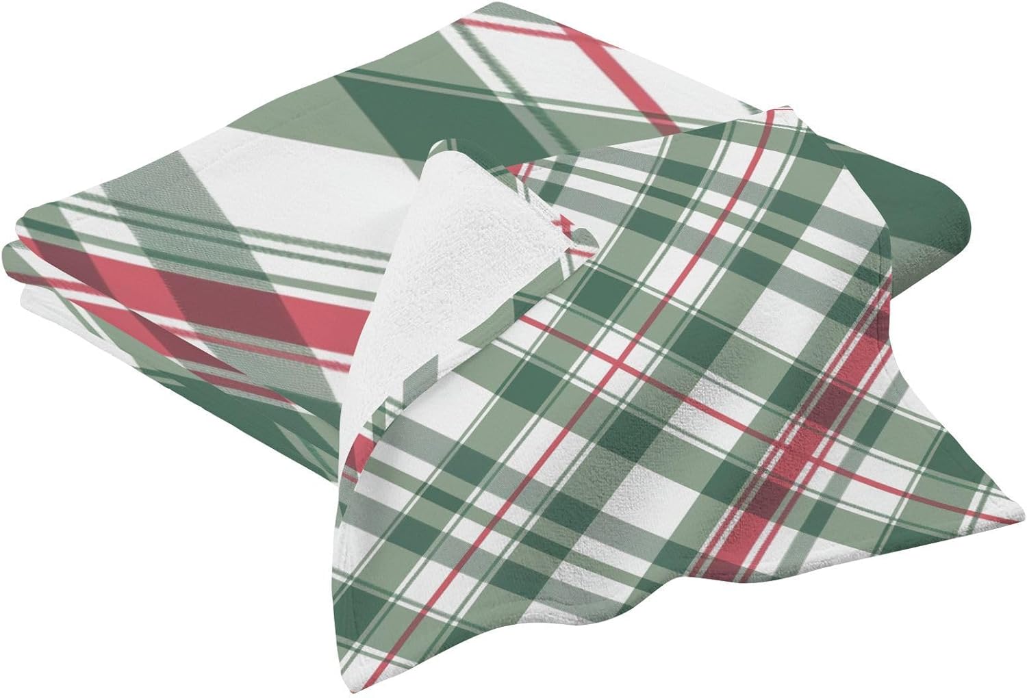 Hand Towels Premium Soft and Highly Absorbent Plaid Pattern with Diagonal Lines 2 Pcs Towels for Bathroom Set 100% Cotton Decorative Face Towels