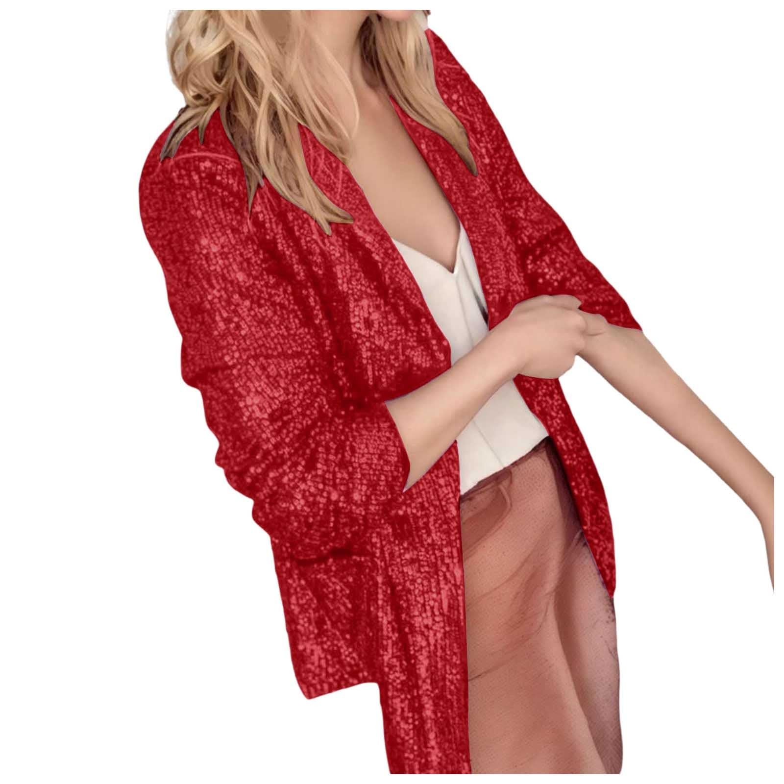 Damen Blazer Sportlich Elegant, Blazer Damen Sommer Langärmelig Revers Leicht Blazer Slim Fit Vorne Offen Knopfleiste Elegant Business Arbeit Anzugjacken Breathable Ganzjährig Sommerjacke Damen Leicht