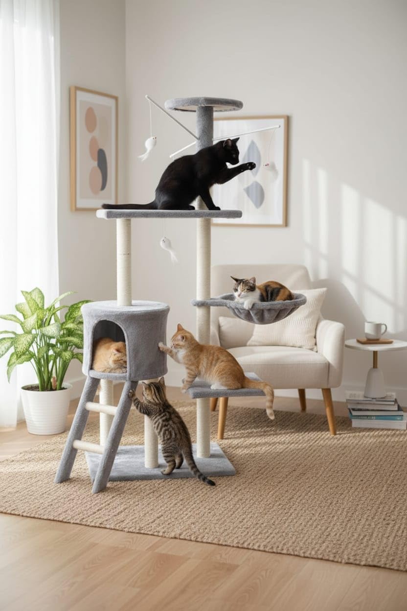 Casa de Gato - Refugio para Gatos - rascador para Gatos