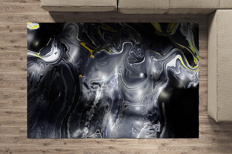 Tapis de chambre doux et design noir transformant votre pièce en cocon moderne
