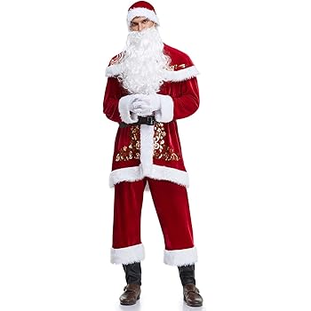 Immagini Di Uomini Vestiti Da Babbo Natale.Shiyiup Costume Di Babbo Natale Costume Di Babbo Natale Abito Di Natale Abito Da Uomo Di Natale Costume Da Babbo Natale Amazon It Giochi E Giocattoli