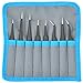 Delcast TZ-8X ESD Safe Anti-Static Stainless Steel Tweezers Set for Electronics, Jewelry, Crafts, 8 Piece
