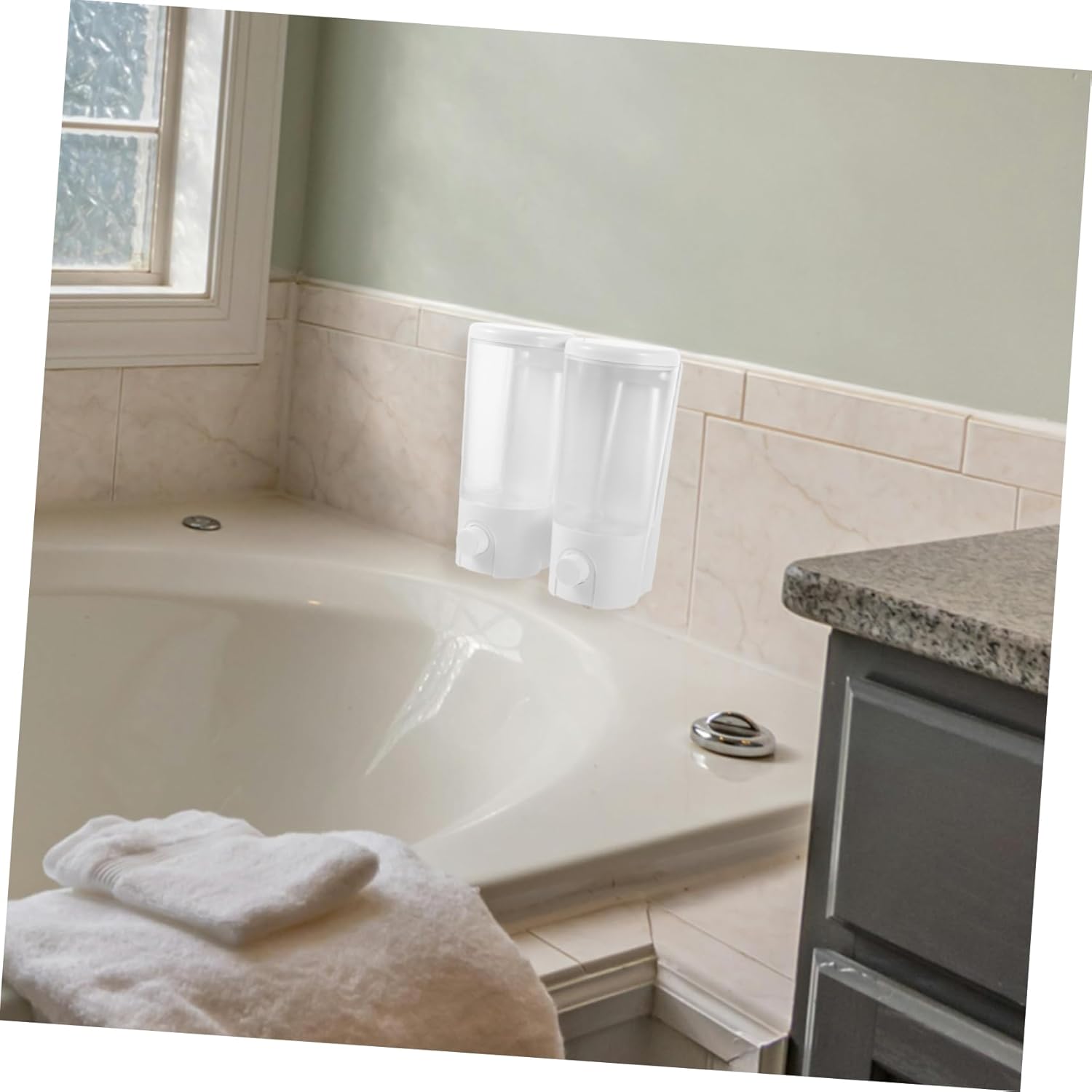 Holibanna Bathroom Soap Dispense Wall-Mounted Soap Dispenser Reasonable Design Practical Use