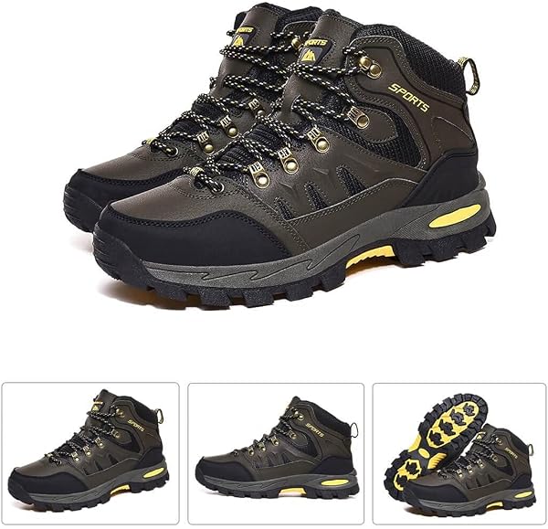 [RDGO] メンズ トレッキングシューズ ハイキングシューズ 登山靴 アウトドアシューズ 防滑 ローカット ウォーキングシューズ 防水 大きいサイズ 幅広 スニーカー - 3