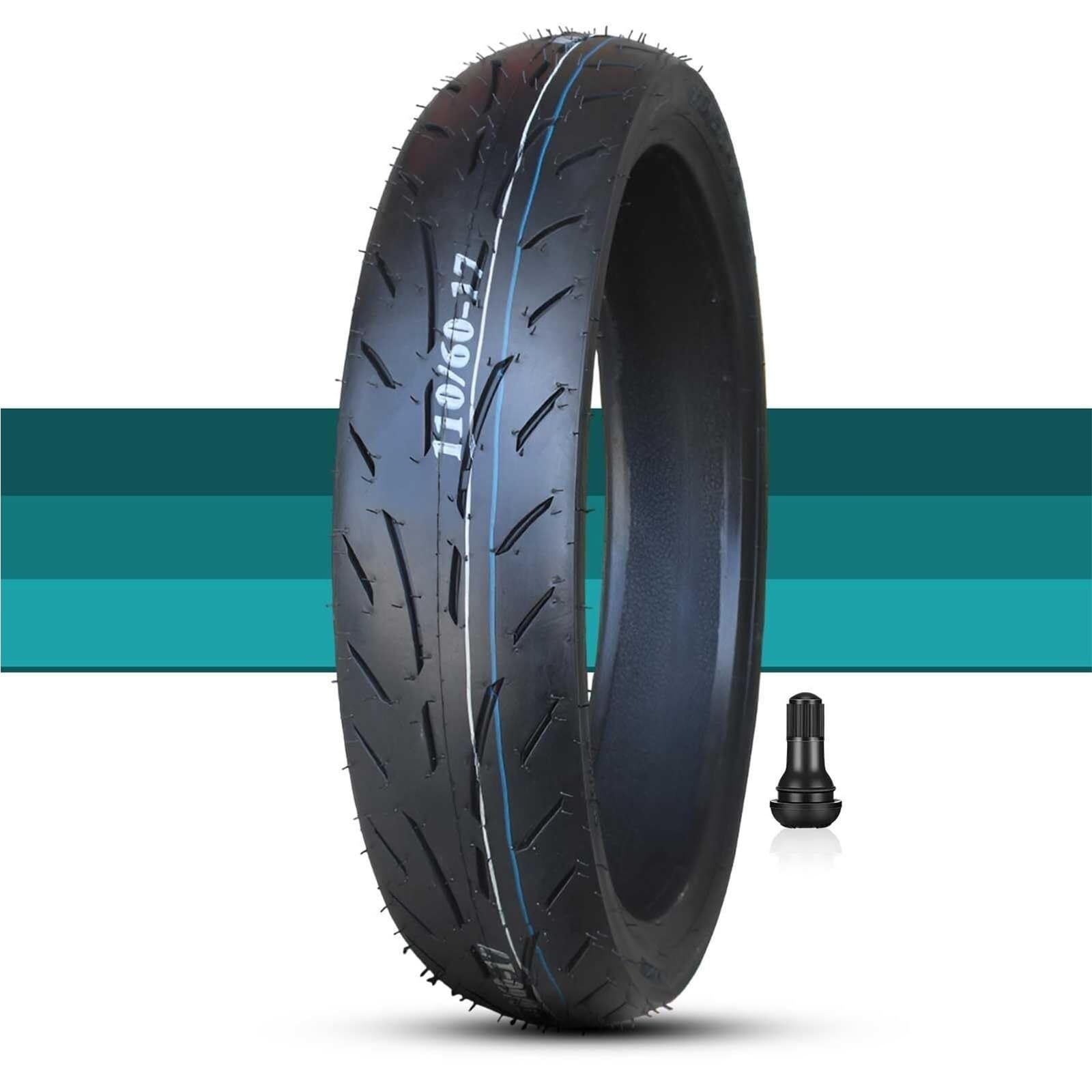 120/70-12 Opona Motocyklowa bez Wewnętrznej Rury, Odporna na Przebicia i Pęknięcia, Indeks Nośności 62H, 6PR, Wysoka Przyczepność dla Miasta i Mokrych Dróg, All-Season