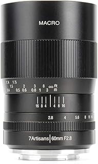 7artisans 60mm F2.8 APS-C Macro Manual Focus Lens for M4/3 MFT Mount Cameras for Panasonic GF1 GF8 GF9 G1 G6 G85 GH1 GH4 GH5