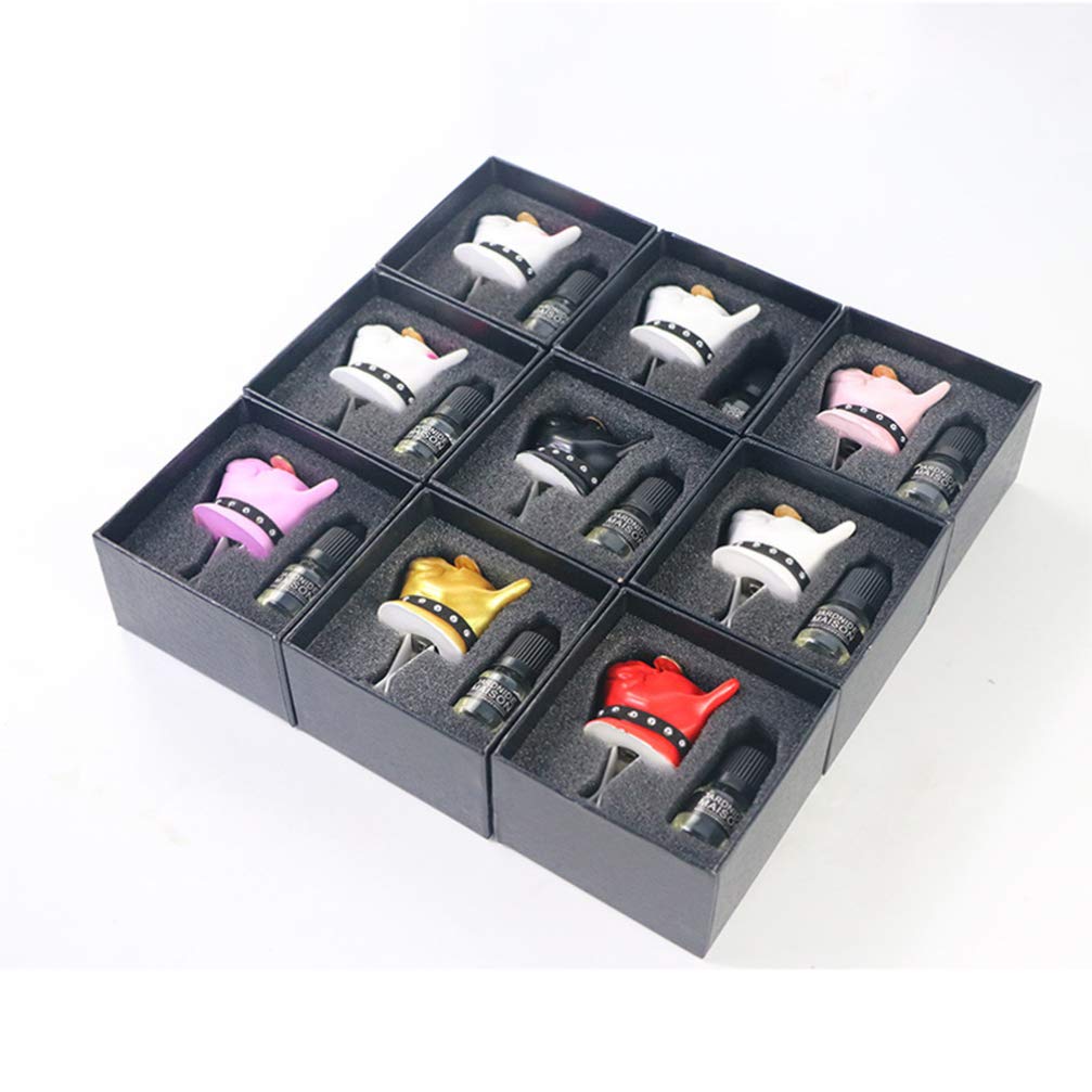 SOIMISS Autoluftduft 2 Stücke Ätherisches Ölauto Diffuser Nette Welpen Diffuser Vent Clip Clip Aromatherapie Luffremder Innen Dekoration Weiß -Luftverteiler