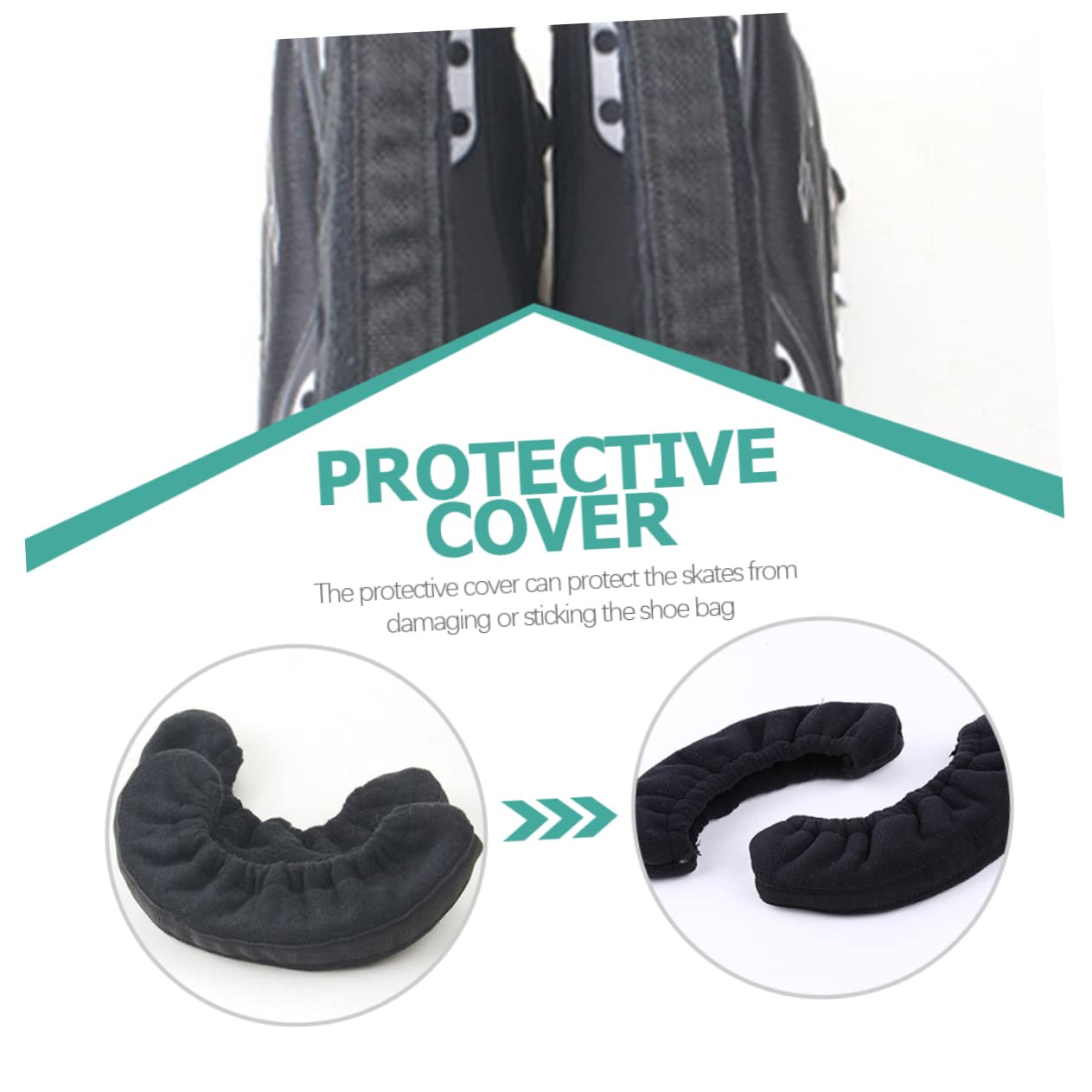 Abaodam Protezioni per Pattini Protezioni per Pattini E Protezioni per Pattini da Ghiaccio Kit di Protezioni per Pattini da Ghiaccio Protezioni per Pattini da Ghiaccio Protezioni