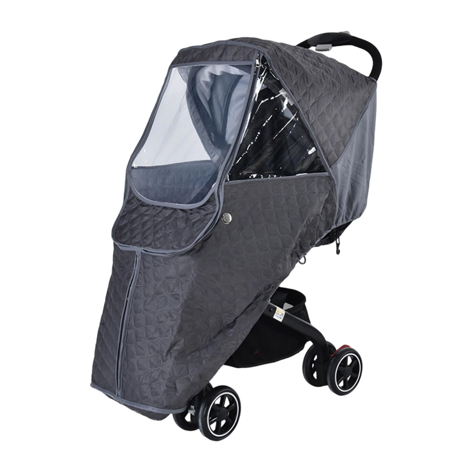 Housse d'hiver respirante avec fenêtre transparente, coupe-vent en polyester pour temps froid et utilisation en extérieur, poussettes transparentes, protection contre les intempéries, housse de pluie