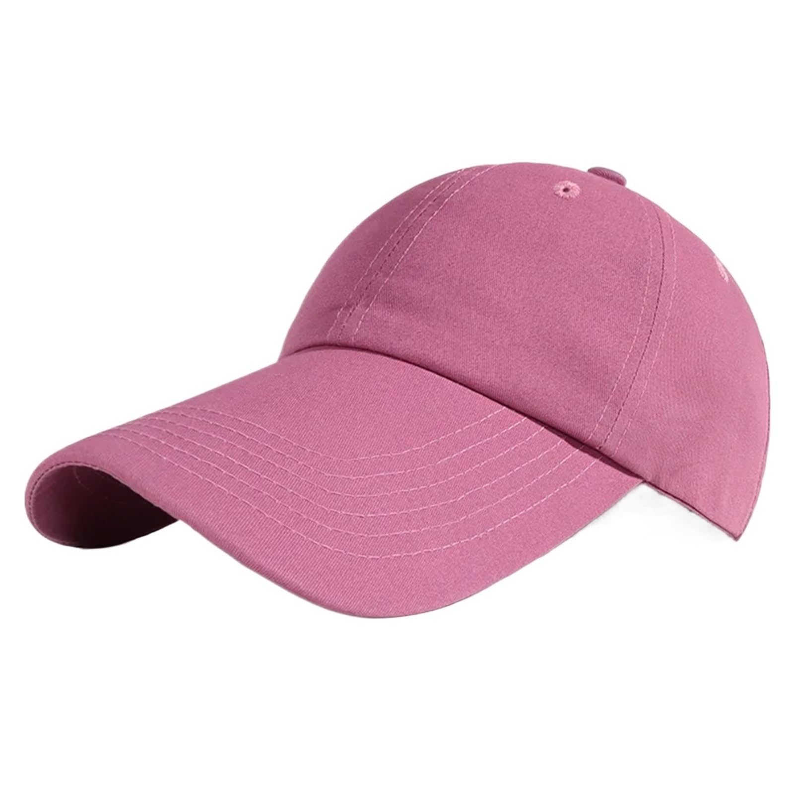 ENWWCH Baseball Cap Ajustable Extra Long Bill Brim Baseball Cap Men Women Cotton Visor Hat For Outdoor(Pink)