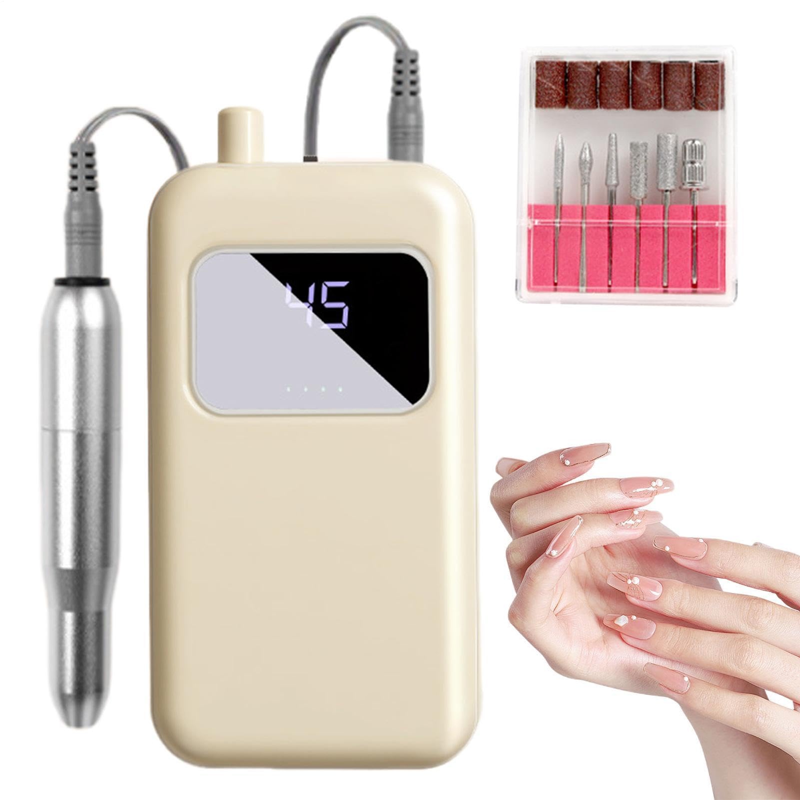Recortador de uñas eléctrico Herramienta de manicura de precisión y | Fresadora de uñas eléctrica para manicura Para principiantes, madres, novias, salón, práctica, hogar y