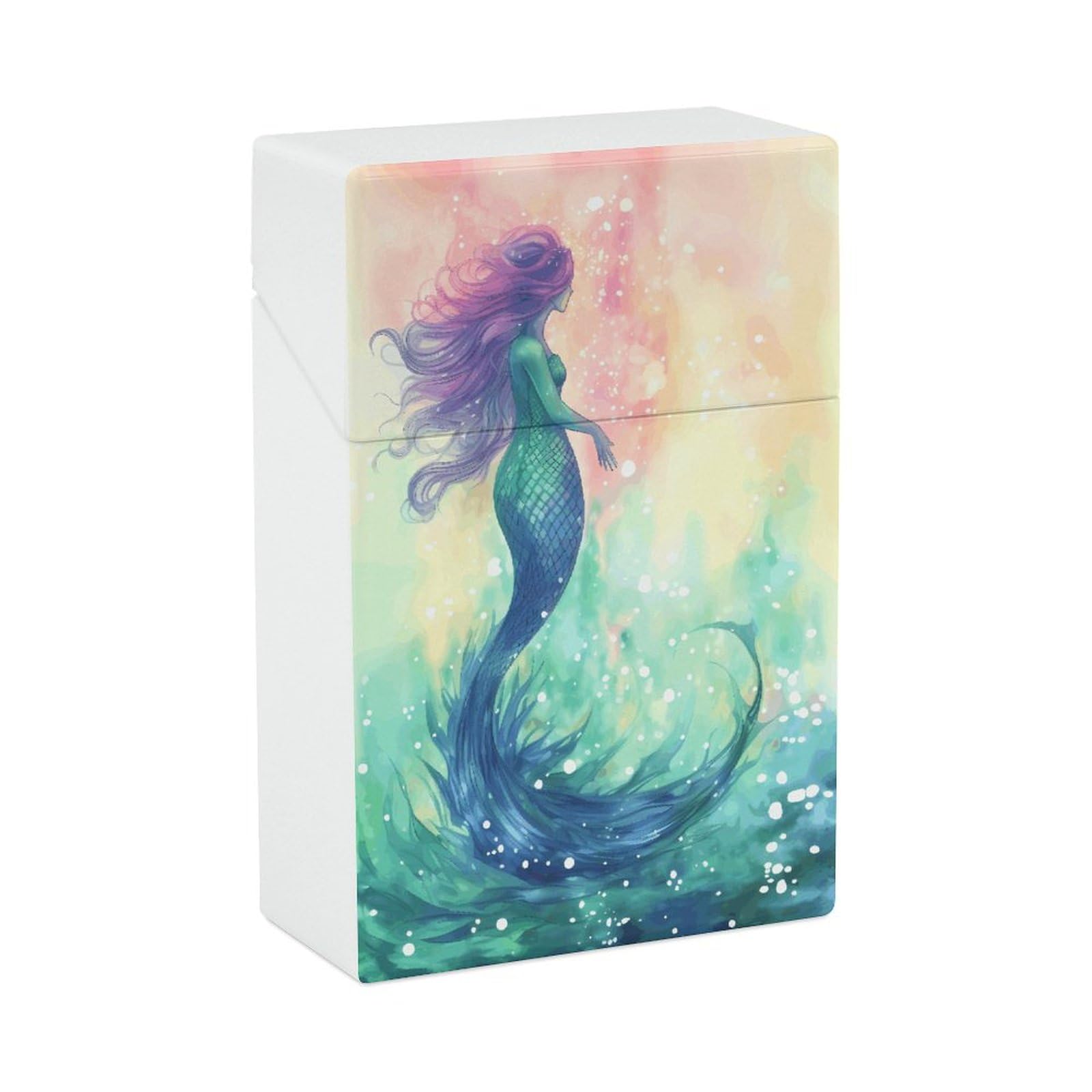 mermaid cigarette case Vintage Silver Lighter Art Nouveau Magic Isoger  Power Of One Designs Push Open Plastic Cigarette Cases