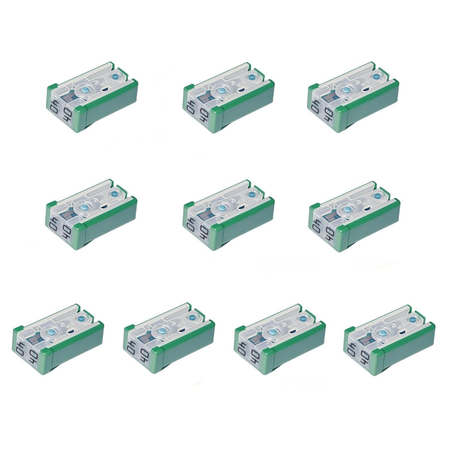 10 Pcs 0695040.PXPS 40A 32V Mini Slotted Automotive MCASE Shaped Cartridge Fuse Kit