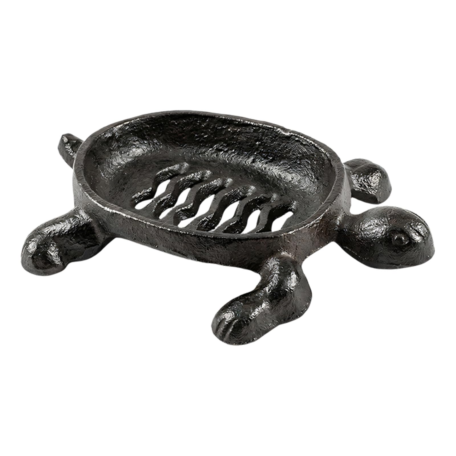 Unique Turtle Theme Cast Iron Soap Tray with Drainage Bottom Soap Box for Bathroom Storage and Countertop Decoration Bathroom Tray