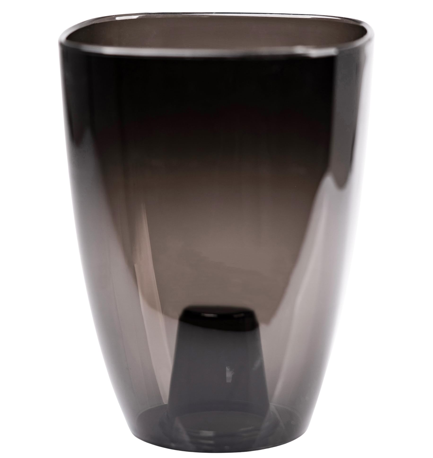 OMAGO® Zestaw 3 półtransparentnych osłonek na storczyka 12 cm, eleganckie grafitowe doniczki do wnętrz, czarne osłony do storczyków i roślin domowych