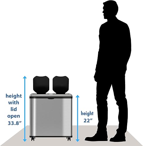 Miniatura 6 de iTouchless compartimento dual de 16galones