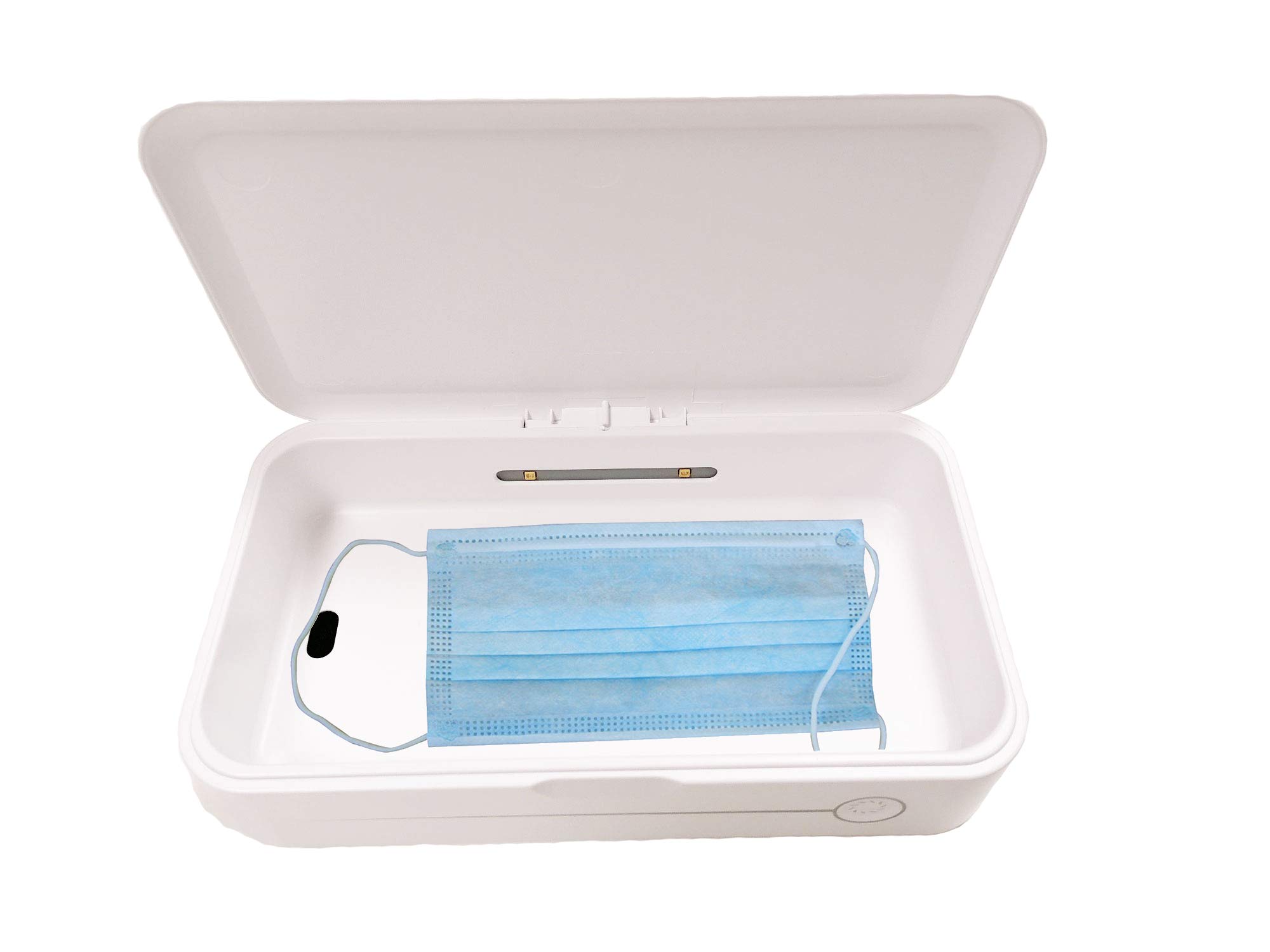 CLIMSOM Stérilisateur UV Compact pour Objets du Quotidien et Matériel Coiffure et Esthétique – Désinfection jusqu'à 99,99% en 6 min – Nettoyeur UV LED avec Adaptateur Secteur et Câble USB Inclus – CE