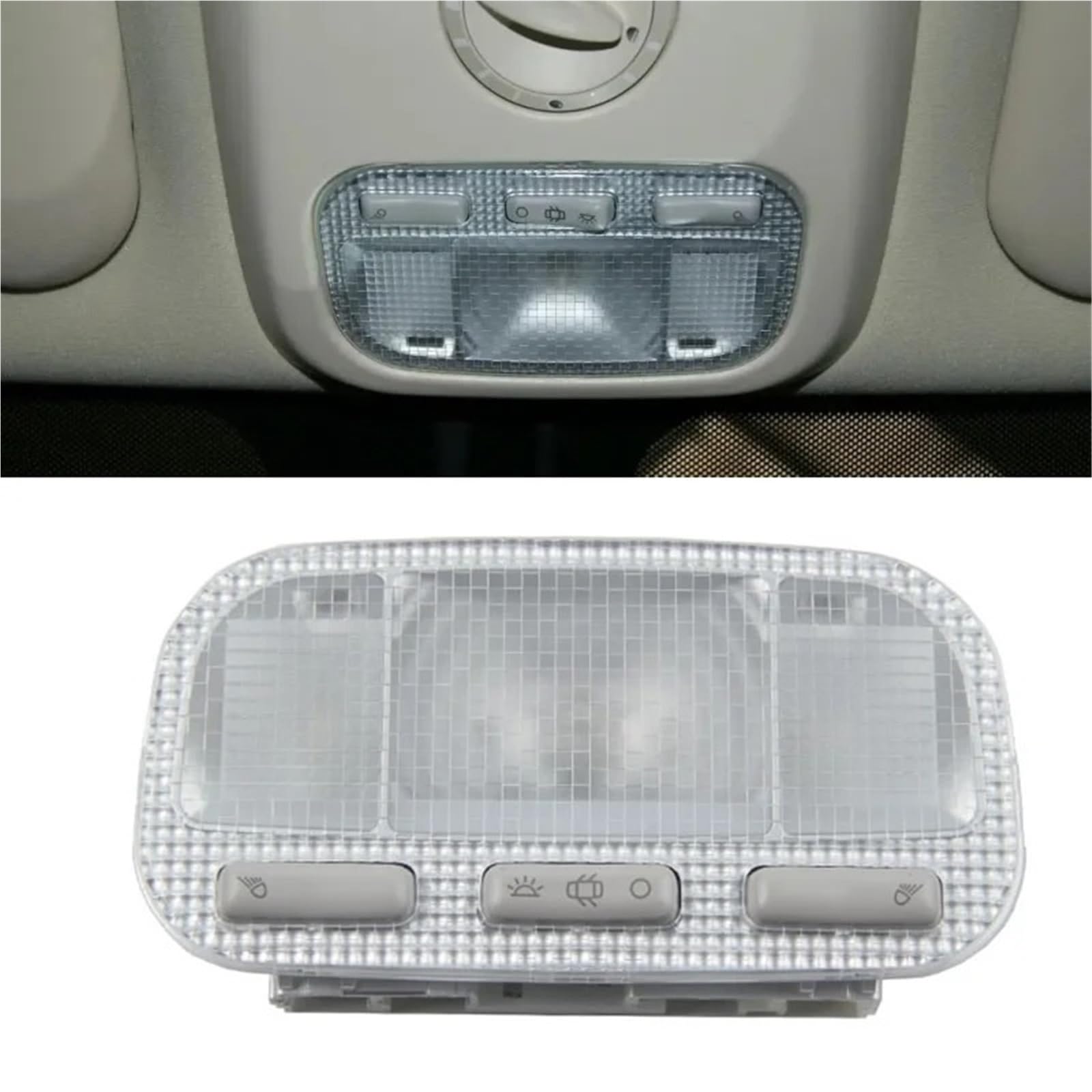 para Peugeot 308 408 3008 301 307 para Citroën para C3-XR para C5 2 Piezas Luz de Lectura Delantera y Trasera para Coche Lámpara de Techo Interior 6362N2