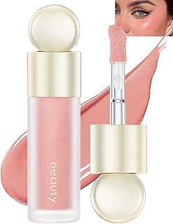 Velvet Liquid Blush Wand, Creme Blush Makeup Stick, Soft Cream Blush Makeup Dual Use for Cheeks & Lips, Weightless, Long-Wearing, Natural-Looking, Dewy Finish, Skin Tint Blush, Contour Blush Wand-01