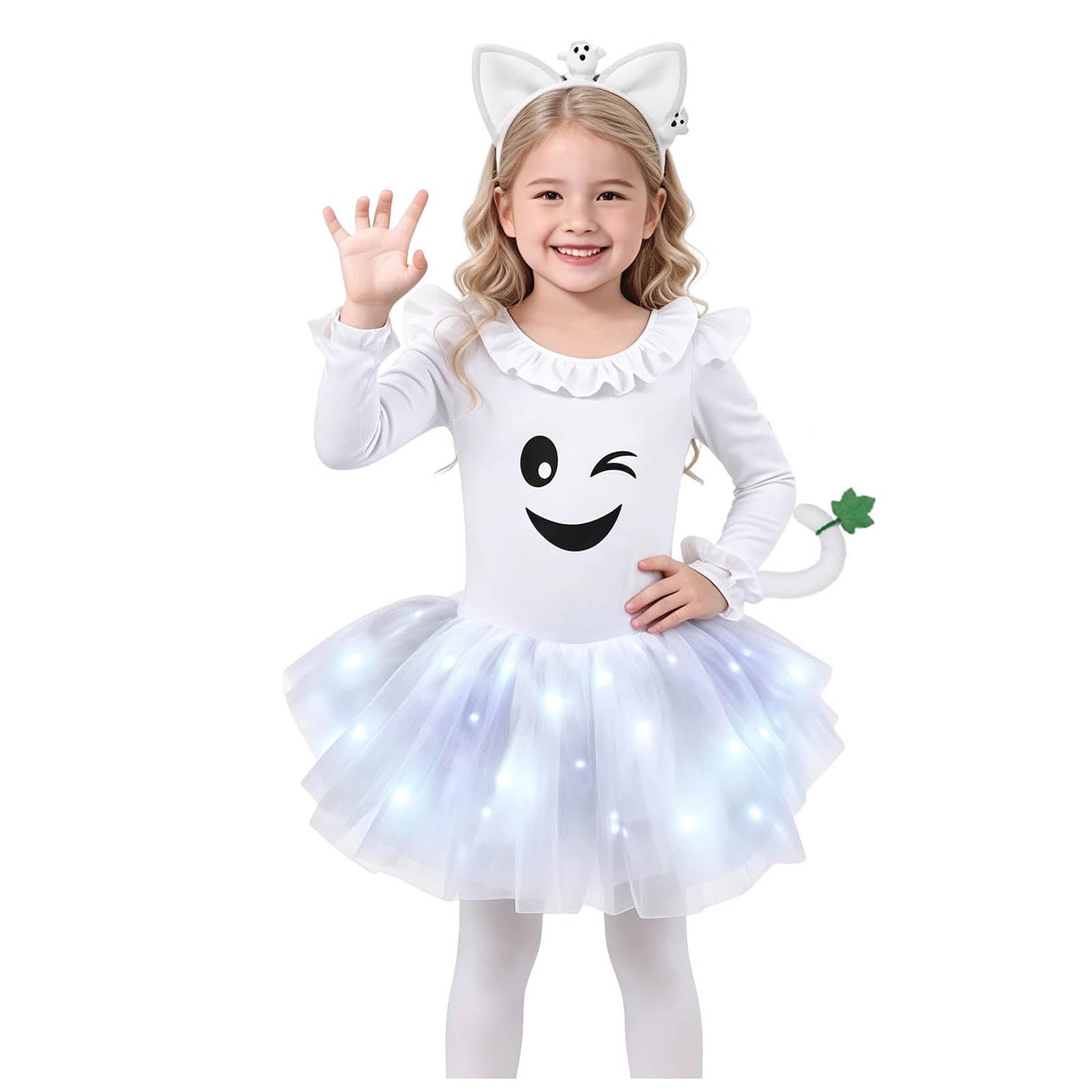 Witch Costume Kids Girls Witch Halloween Costumes with Wizard Hat 4 PCS Set — image 1